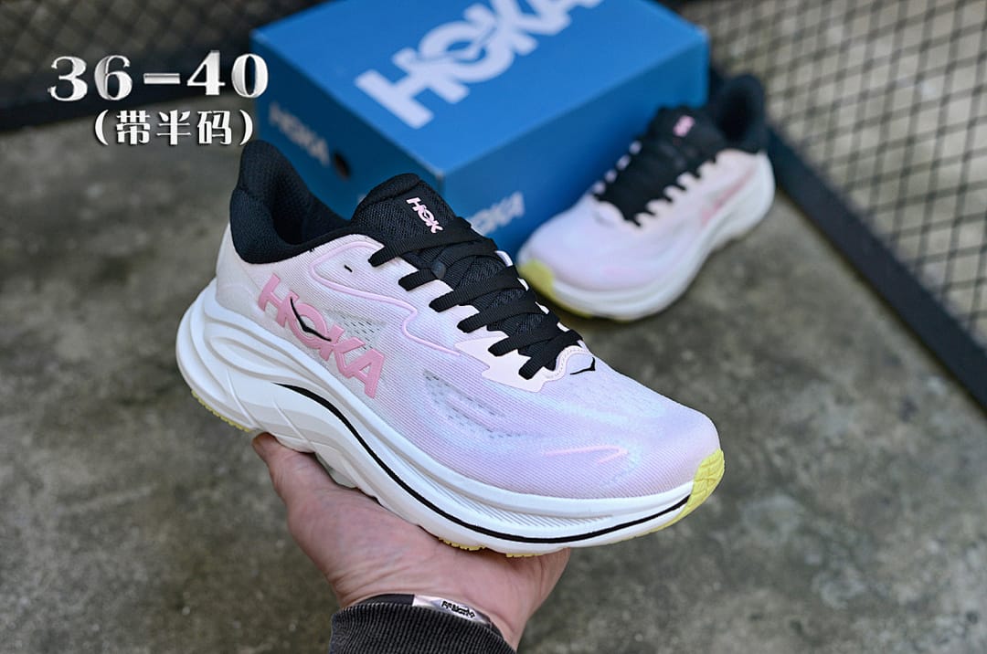 HOKA Clifton 10 'White Pink Black'