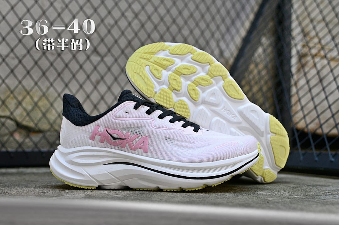 HOKA Clifton 10 'White Pink Black'