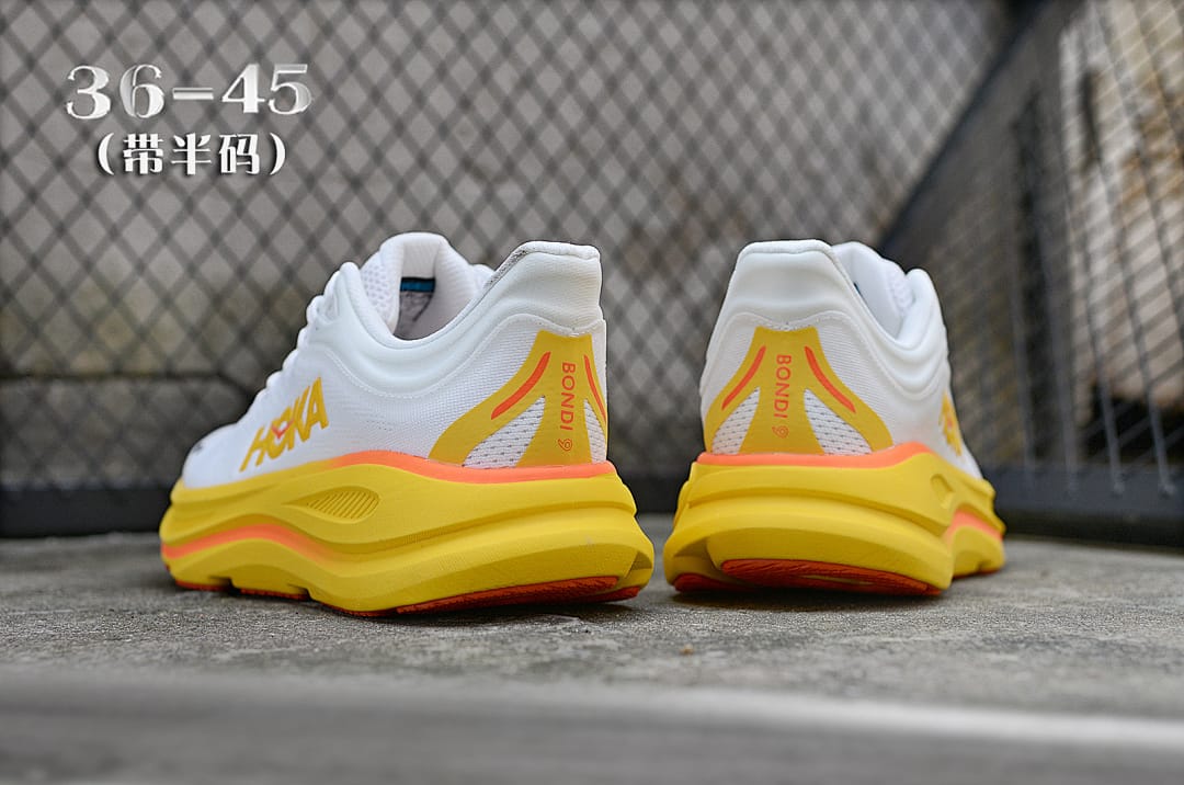 HOKA Bondi 9 'White Yellow'