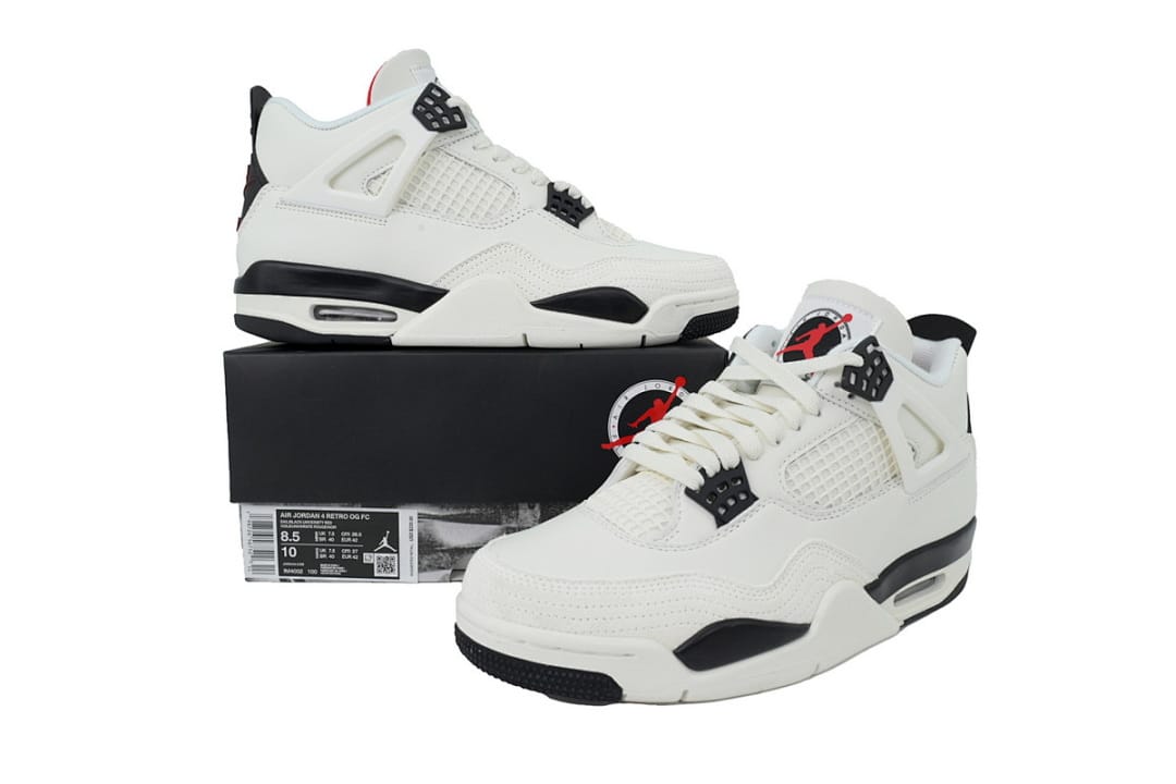 Air Jordan 4 Retro White Black And Red (Colorway 2)