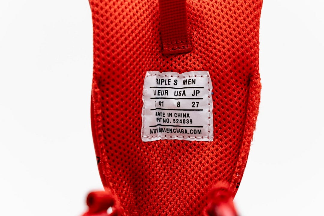 Balenciaga Triple S Letter Bright Red