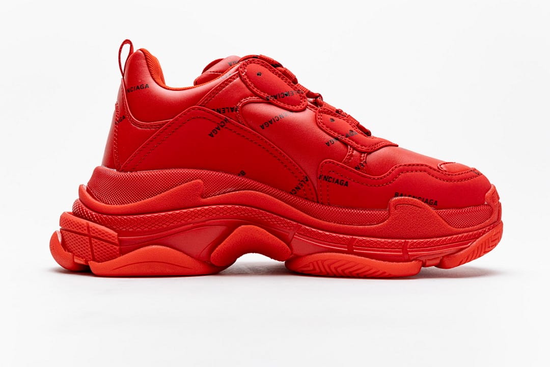 Balenciaga Triple S Letter Bright Red