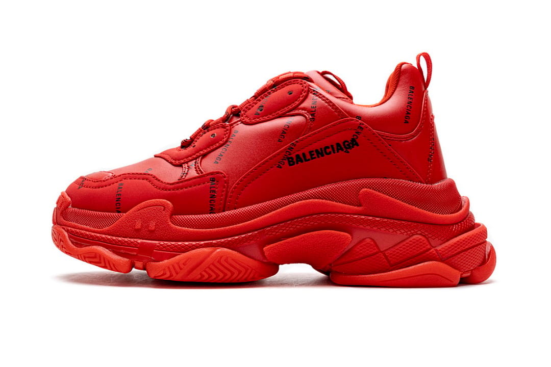 Balenciaga Triple S Letter Bright Red