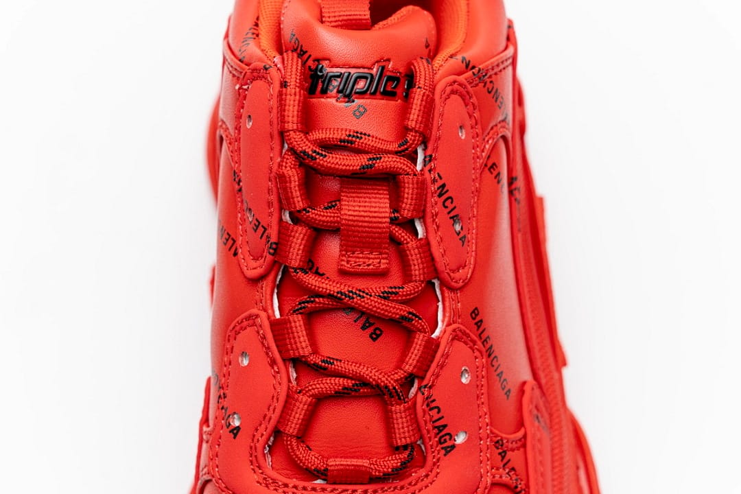 Balenciaga Triple S Letter Bright Red