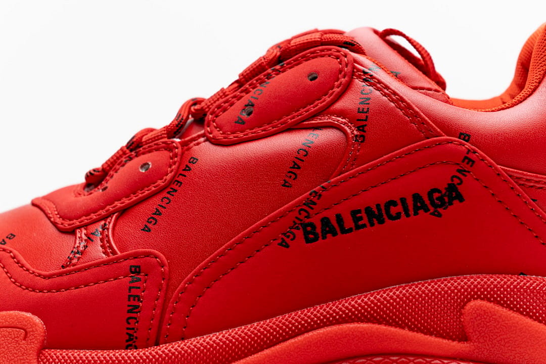Balenciaga Triple S Letter Bright Red