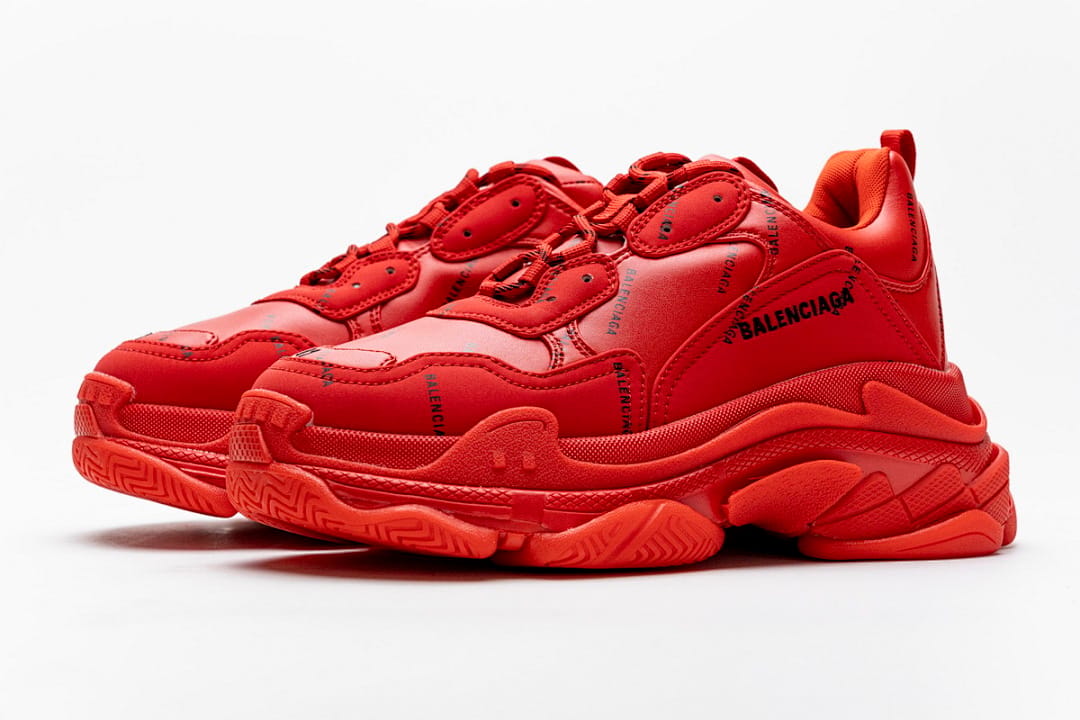 Balenciaga Triple S Letter Bright Red