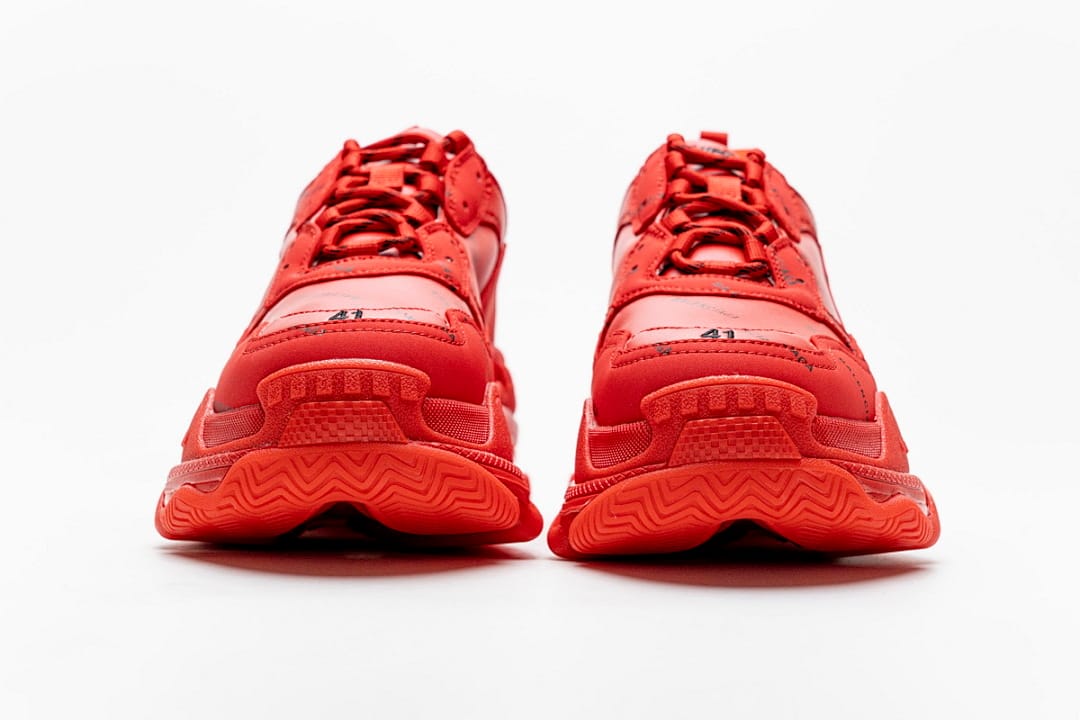 Balenciaga Triple S Letter Bright Red