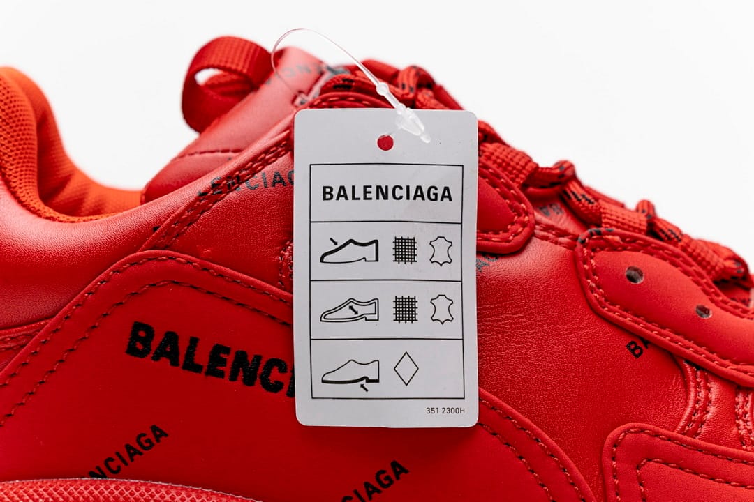 Balenciaga Triple S Letter Bright Red