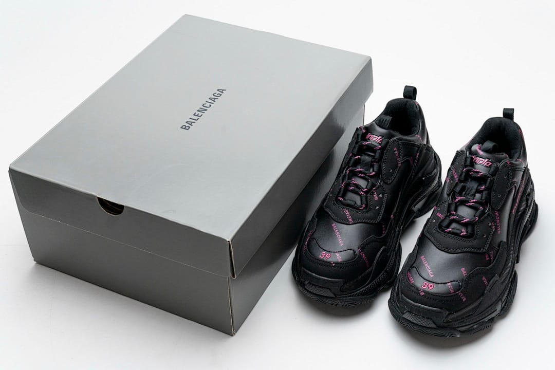 Balenciaga Triple S Letter Black Pink